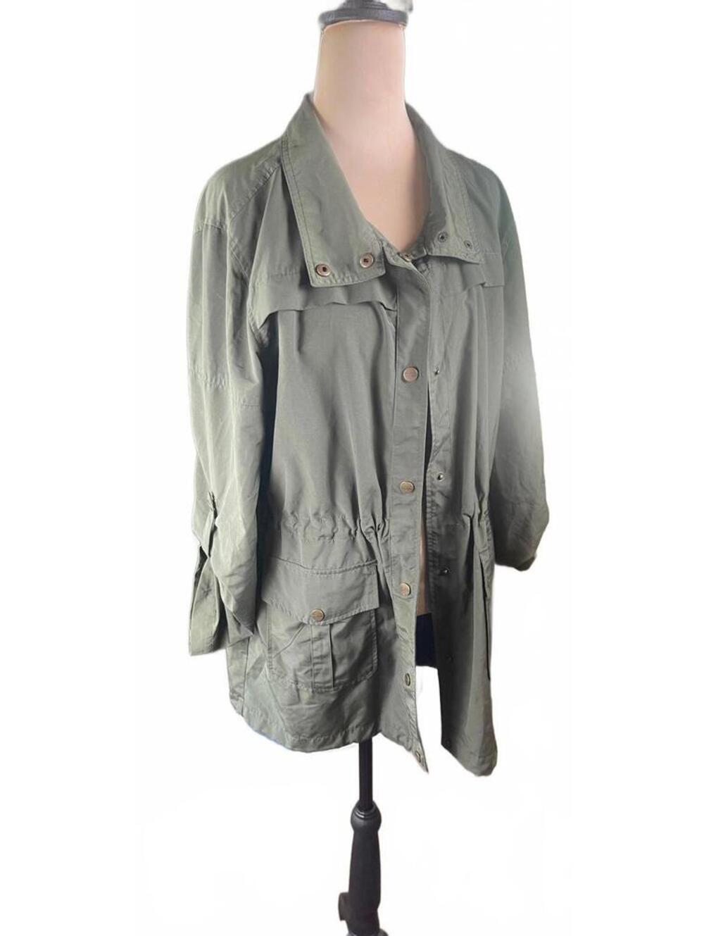 Sanctuary Olive Green Lightweight Utility Jacket, Size L